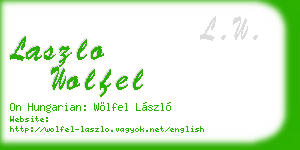 laszlo wolfel business card